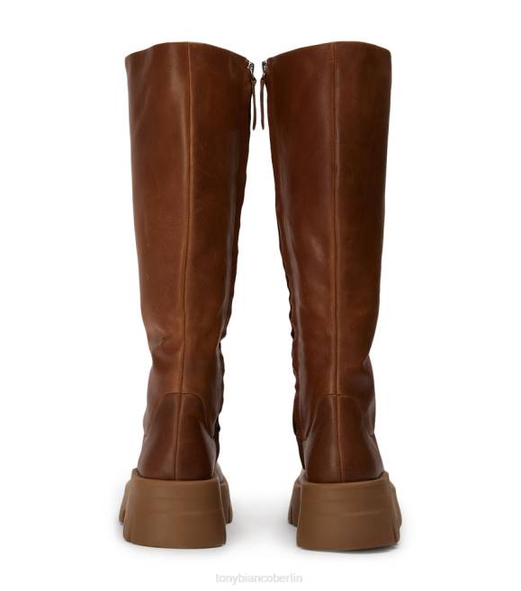 kniehohe Stiefel| de Tony Bianco Frauen Rage-Kalbsstiefel Cognac 4624420